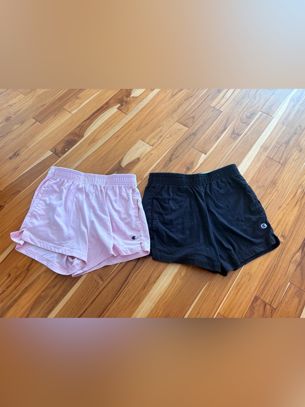 Champion Pink and Black girls Athletic Shorts Duo